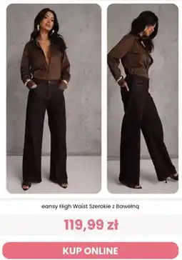 Renee Jeansy High Waist Szerokie z Bawełną Renee oferta