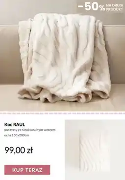 Homla Koc RAUL puszysty ze strukturalnym wzorem ecru 150x200 cm oferta