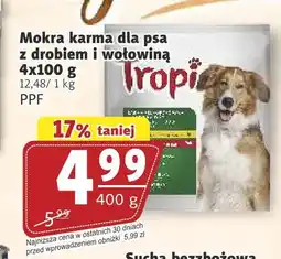 Prim Market Mokra karma dla psa Tropi z drobiem i wołowiną 4-pak oferta