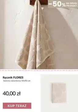 Homla Ręcznik Flores beżowy żakardowy 50x90 cm oferta
