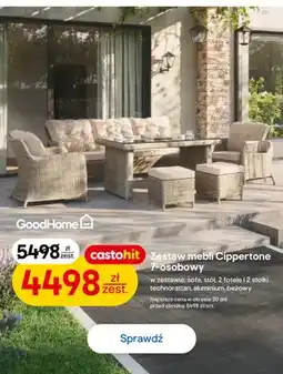 Castorama Zestaw mebli Cippertone 7-osobowy GoodHome oferta