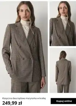 Greenpoint Klasyczna dwurzędowa marynarka w kratkę Greenpoint oferta