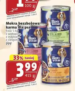 Prim Market Mokra bezzbożowa karma dla psa Opti Vital z wołowiną oferta