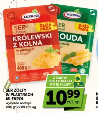 Ser żółty w plastrach Mlekpol Gouda