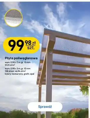 Płyta poliwęglanowa 0,98x3 m 10 mm