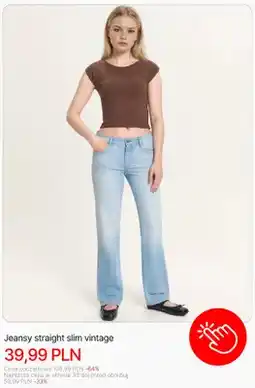 Cropp Jeansy straight slim vintage Cropp oferta