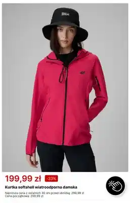 Kurtka softshell wiatroodporna damska 4F