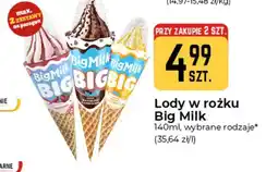 Społem Częstochowa Lody w rożku Big Milk oferta