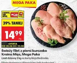 Biedronka Świeży filet z piersi kurczaka Kraina Mięs, Mega Paka oferta