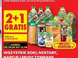 Biedronka Wszystkie soki, nektary, napoje i musy Tymbark oferta