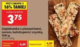 Biedronka Zapiekanka z pieczarkami, serem, ketchupem i szynką oferta