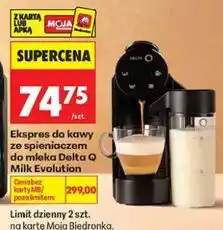 Biedronka Ekspres do kawy ze spieniaczem do mleka Delta Q Milk Evolution oferta
