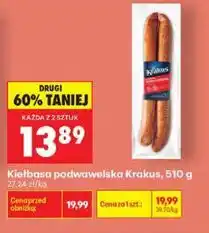 Biedronka Kiełbasa podwawelska Krakus oferta