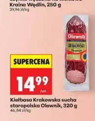 Biedronka Kiełbasa Krakowska sucha staropolska Olewnik oferta