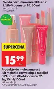 Biedronka Produkty do malowania ust lub mgiełka utrwalająca makijaż all'Aura x LittleMooonster96 oferta