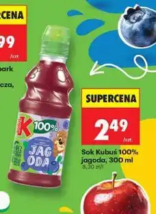 Biedronka sok kubuś 100% jagoda oferta