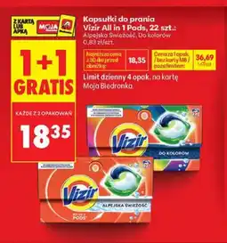 Biedronka Kapsułki do prania Vizir All in 1 Pods Alpejska Świeżość oferta