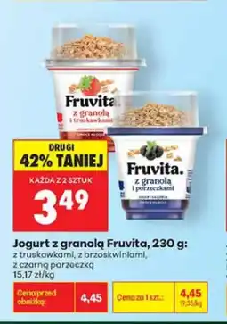 Biedronka Jogurt z granolą Fruvita z truskawkami oferta