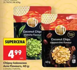 Biedronka Chipsy kokosowe o smaku matcha Asia Flavours oferta