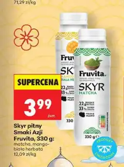 Biedronka Skyr pitny Smaki Azji Fruvita matcha oferta