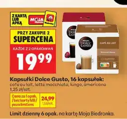 Biedronka Kapsułki do kawy Nescafé Dolce Gusto Lungo oferta