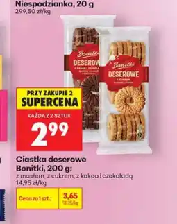 Biedronka Ciastka deserowe Bonitki z cukrem oferta