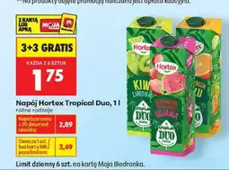 Biedronka Napój Hortex Tropical Duo Kiwi Limona oferta
