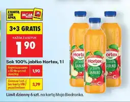 Biedronka Sok jabłko Hortex 100% oferta