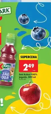 Biedronka Sok Kubuś jagoda 100% oferta