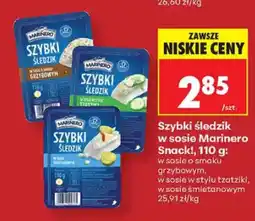 Biedronka Szybki śledzik w sosie o smaku grzybowym Marinero Snack! oferta