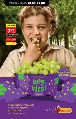 Biedronka Winogrona bio Hey, vita! oferta