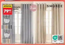 Biedronka Komplet zasłon na taśmie Smukee 2-pak oferta