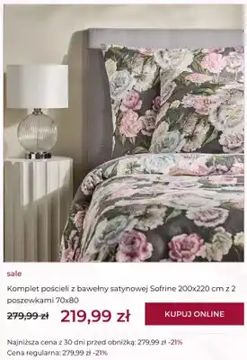 Komplet pościeli z bawełny satynowej Sofrine 200x220 cm z 2 poszewkami 70x80