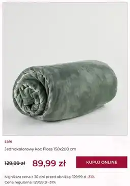 Home&You Koc jednokolorowy home & you Floss 150x200 cm oferta