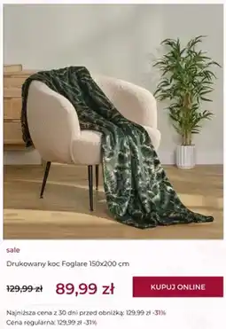 Home&You Koc drukowany Foglare 150x200 cm oferta