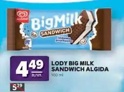 Stokrotka Market Lody Big Milk Sandwich Algida oferta