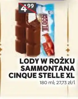 Stokrotka Market Lody w rożku Sammontana Cinque Stelle XL oferta