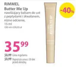 Hebe RIMMEL Butter Me Up nawilżający balsam do ust z peptydami i skwalanem oferta