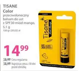 Hebe TISANE Color przeciwśloneczny balsam do ust z SPF 30 miód-mango oferta