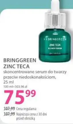 Hebe BRINGGREEN ZINC TECA skoncentrowane serum do twarzy przeciw niedoskonałościami oferta