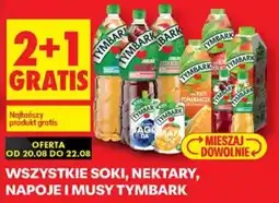 Biedronka Soki, nektary, napoje i musy Tymbark oferta
