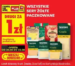 Biedronka Sery żółte paczkowane oferta
