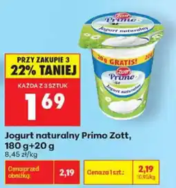 Biedronka Jogurt naturalny Primo Zott oferta