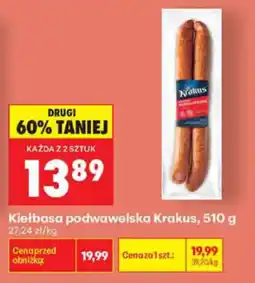 Biedronka Kiełbasa podwawelska Krakus oferta