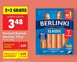 Biedronka Parówki Berlinki Morlina Classic oferta