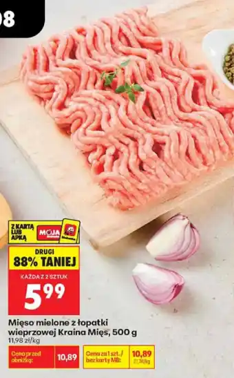 Biedronka Mięso mielone z łopatki wieprzowej Kraina Mięs oferta