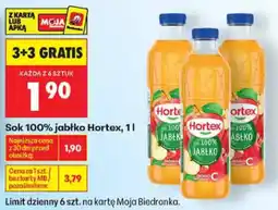 Biedronka Sok 100% jabłko Hortex oferta