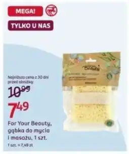 Rossmann For Your Beauty, gąbka do mycia i masażu, 1 szt oferta