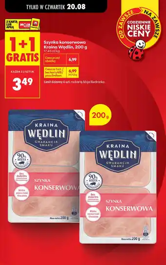 Biedronka Szyinka konserwowa Kraina Wędlin oferta