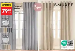 Biedronka Komplet zasłon SMUKEE oferta